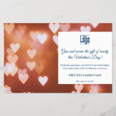 Foto Valentijnsdag Promotie Blauw Wit Flyer (Voorkant)