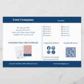 Foto Valentijnsdag Promotie Blauw Wit Flyer (Achterkant)