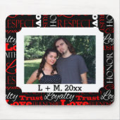 Foto Valentijnsdag Word Collage Persoonlijk Muismat (Voorkant)