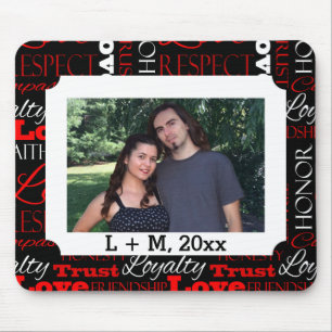 Foto Valentijnsdag Word Collage Persoonlijk Muismat