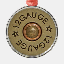 Foto van 12 Gage Shotgun Shell Metalen Ornament