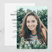 Foto van 16-jarige verjaardag Sweet Kaart (Voorkant / Achterkant)