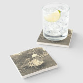 Foto van 1890: Heirloom Garden Moeder Daughters gi Stenen Onderzetter (Zijkant)