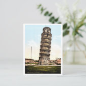  foto van 1890 Pisa De Leaning Tower Briefkaart (Staand voorkant)
