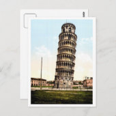  foto van 1890 Pisa De Leaning Tower Briefkaart (Voorkant / Achterkant)