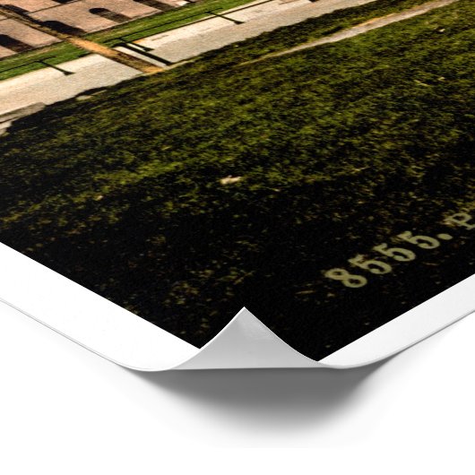  foto van 1890 Pisa De Leaning Tower Poster (Hoek)