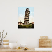  foto van 1890 Pisa De Leaning Tower Poster (Keuken)
