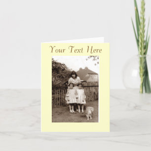 Foto van 1960 van een schattige kat met identieke kaart