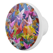 Foto van 1.000 Origami Paper Cranes Keramische Knop (Rechts)