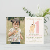 Foto van 1 Birthday Bunny Daisy Kaart (Staand voorkant)