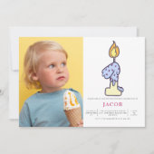 Foto van 1-Birthday Candle Cake Kaart (Voorkant)