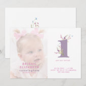 Foto van 1 januari 2011, roze en Paars Kaart (Voorkant / Achterkant)