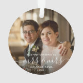 Foto van 1 Kerstmis, mevrouw LGBTQ, wit script Ornament (achterkant)