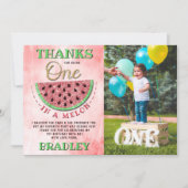 Foto van 1 op een melon bedankkaart (Voorkant)