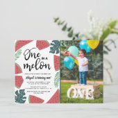 Foto van 1 op een melon kaart (Staand voorkant)