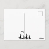 Foto van 1 verjaardag blauwe lumberjack uitnodigin briefkaart (Achterkant)