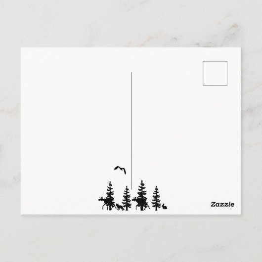 Foto van 1 verjaardag blauwe lumberjack uitnodigin briefkaart (Achterkant)