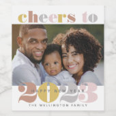 Foto van 2023: New Year Holiday Wijn Etiket (Enkel label)