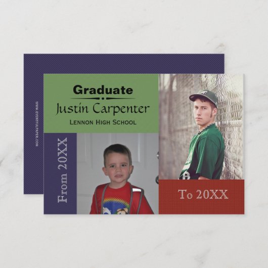 Foto van 20XX naar 20XX 2 - Aankondiging 3x5 Afstu (Voorkant / Achterkant)