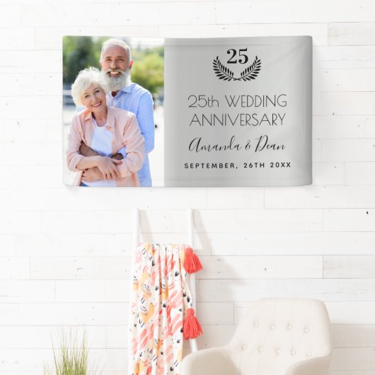 foto van 25e zilveren bruiloft spandoek (Insitu)