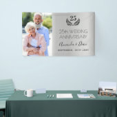 foto van 25e zilveren bruiloft spandoek (Beurs)