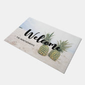 Foto van 2 ananassen op een Beach Welcome Deurmat (Schuin)