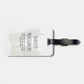 Foto van 2 ananassen op een strand bagagelabel (Achterkant horizontaal)