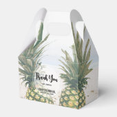 Foto van 2 ananassen op een strand bruiloft bedankdoosjes (Voorkant Zijde)