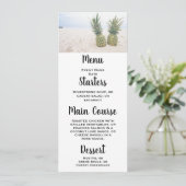 Foto van 2 ananassen op een strand bruiloft kaart (Staand voorkant)