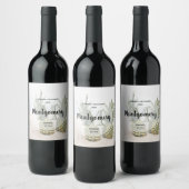 Foto van 2 ananassen op een strand Wijn Making Etiket (Flessen)