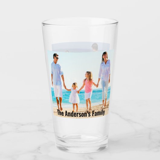 Foto van 2 families aanpassen | Aangepaste tekst a Glas (Voorkant)