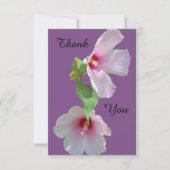 Foto van 2 roze hibiscus bloemen op Hartelijk dank Bedankkaart (Voorkant)