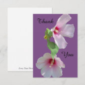 Foto van 2 roze hibiscus bloemen op Hartelijk dank Bedankkaart (Voorkant / Achterkant)
