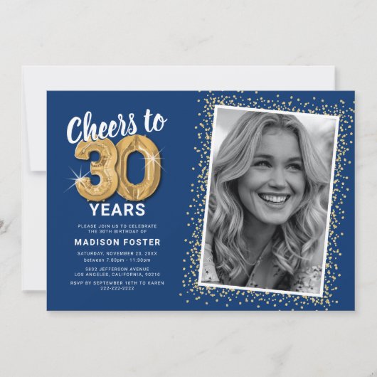Foto van 30 jaar 30e verjaardag kaart (Voorkant)