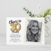 Foto van 30 jaar 30e verjaardag kaart (Staand voorkant)