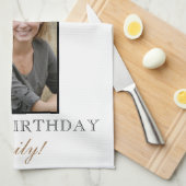 Foto van 40 en Fabulous Elegant 40th Birthday Theedoek (Quarter Fold)