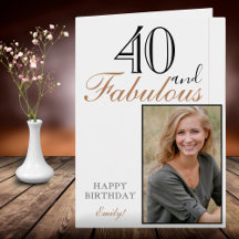 Foto van 40 en Fabulous Modern Elegant Birthday