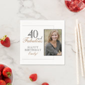Foto van 40 en Fabulous Modern Elegant Birthday Servet (Insitu)