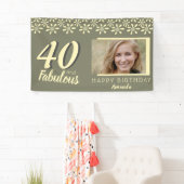 Foto van 40 en Fabulous Yellow Daisy Flower Waterv Spandoek (Insitu)