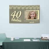 Foto van 40 en Fabulous Yellow Daisy Flower Waterv Spandoek (Beurs)