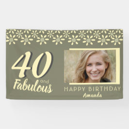 Foto van 40 en Fabulous Yellow Daisy Flower Waterv Spandoek