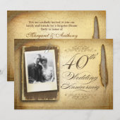 Foto van 40e trouwdag uitnodigingen (Voorkant / Achterkant)