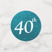 Foto van 40e verjaardag confetti (Kleine voorkant)