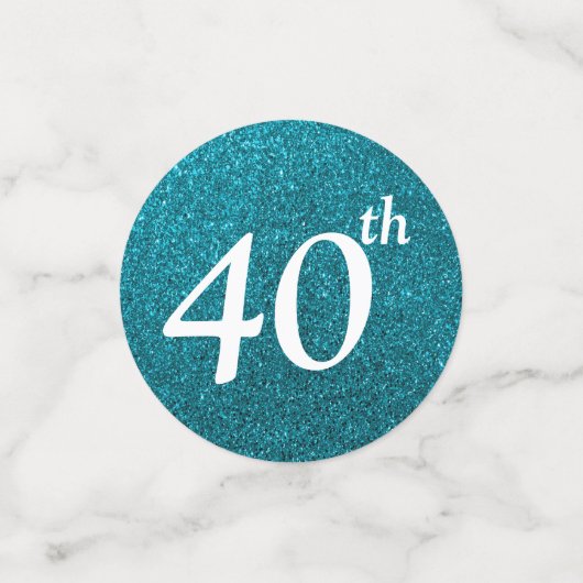 Foto van 40e verjaardag confetti (Kleine voorkant)