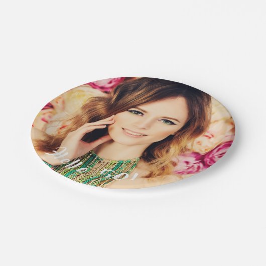 foto van 40e verjaardag papieren bordje (Gekanteld)