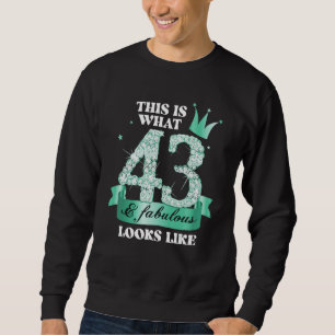Foto van 43 & Fabulous I Turquoise Black Party Gro Trui