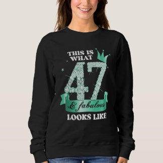 Foto van 47 & Fabulous I Turquoise Black Party Gro Trui