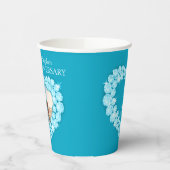 Foto van 4-de Blue Topaz Weddenschap herdenkingsda Papieren Bekers (Links)