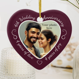 Foto van 4th Wedding Jubileum Keramisch Ornament