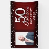 Foto van 50 en Fabulous Birthday Confetti Spandoek (Verticaal)